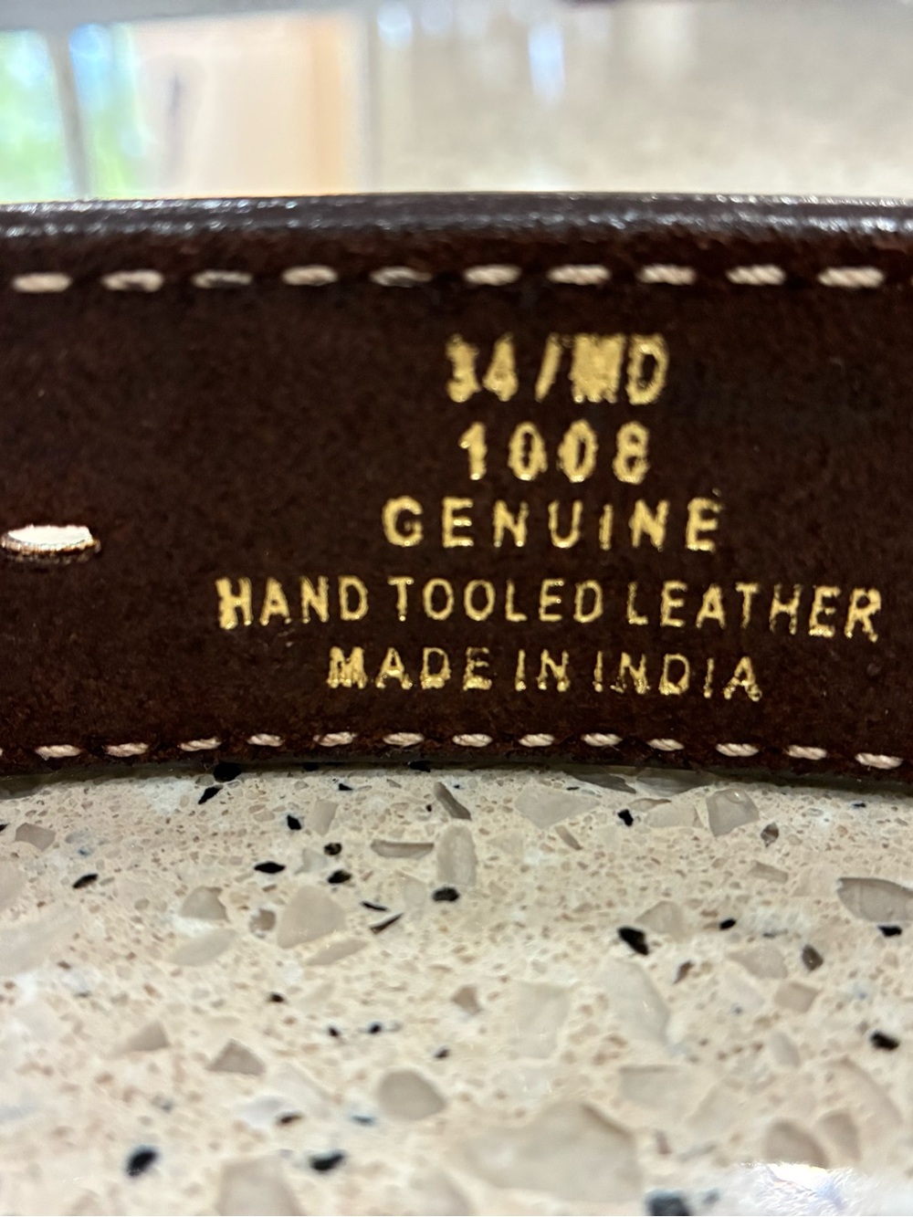 Circle Y Dark Flash AZ belt.  Studded Brown Leather Western Belt.  Size 34
New - Picture 3 of 3